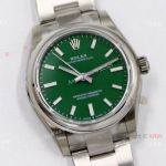 31mm Swiss Grade Replica Rolex Oyster Perpetual Stainless Steel Green Dial Watch